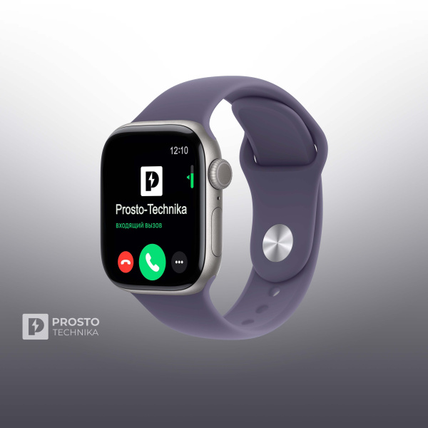 Apple Watch S11 42mm Space Gray Sport Band Purple Fog S/M
